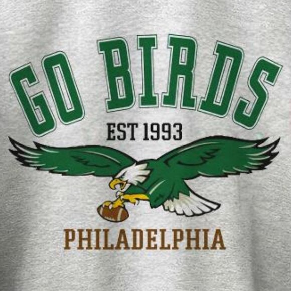 Vintage 90s Go Birds Philadelphia Eagles Sweatshirt, Philadelphia football shirt - Picture 3 of 4